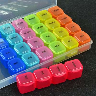 OEM service plastic pretty travel daily 7 day pill box with timer