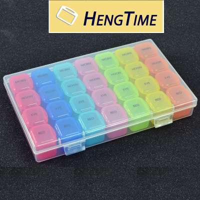 2018 New Colorful Plastic Portable 7 Day Weekly Cute Pill Case for health