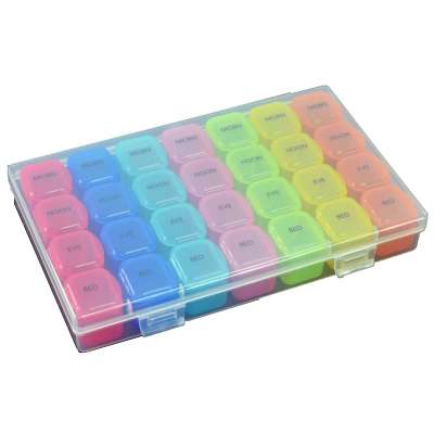 Fashion cute medicine stackable monthly am pm pill organizer for elderly