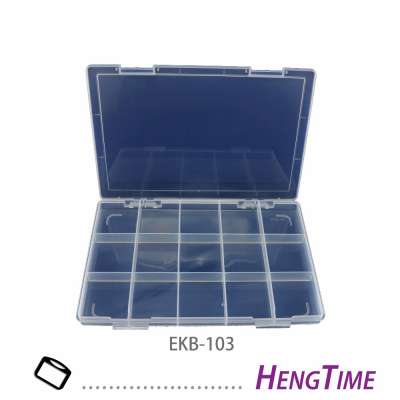 Jewelry  Compartment Organizer Multi Function PP Transparent Lid Clear Foldable Plastic Storage Fishing Box